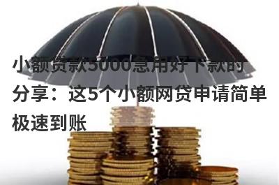 小额贷款5000急用好下款的
分享：这5个小额网贷申请简单
极速到账
