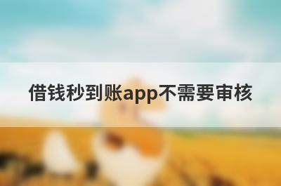 借钱秒到账app不需要审核 盘点5个小额借款1000元
