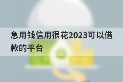急用钱信用很花2023可以借款的平台？盘点信用很花马上到账的口子
