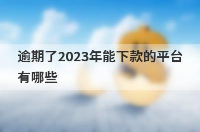 逾期了2023年能下款的平台有哪些？盘点5个逾期了可以借款的口子