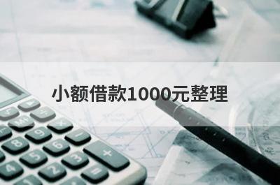 小额借款1000元整理，这些小额借款1000元都很不错，极速借款秒到账！