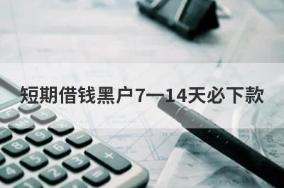 短期借钱黑户7一14天必下款，汇总5个小额贷款平台