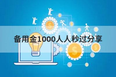 备用金1000人人秒过分享 这5个口子当天放款极速到账