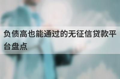 负债高也能通过的无征信贷款平台盘点，多家小额贷款平台都是近期好下款的