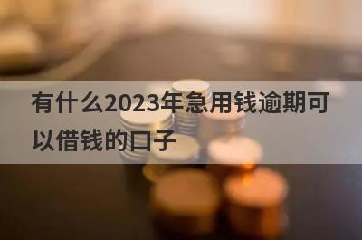 有什么2023年急用钱逾期可以借钱的口子？5个真正逾期必下款口子