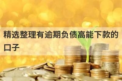精选整理有逾期负债高能下款的口子，这5个小额贷款平台更容易借款！