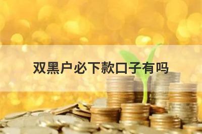 双黑户必下款口子有吗？这几个双黑户审核通过必下款
