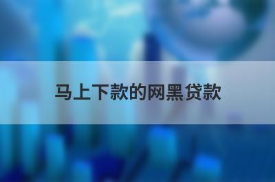 马上下款的网黑贷款 独家盘点5个真正黑户能下款的网贷平台