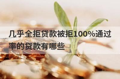 几乎全拒贷款被拒100%通过率的贷款有哪些？这5个贷款容易通过