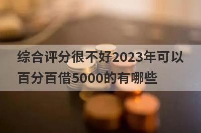 综合评分很不好2023年可以百分百借5000的有哪些？试试综合评估分很低必下款口子