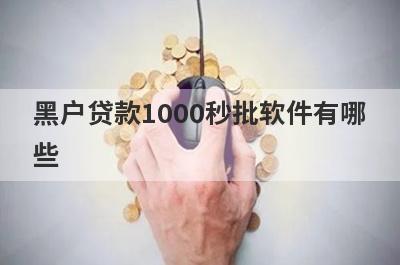 黑户贷款1000秒批软件有哪些？推荐5个网贷无回访，秒到账