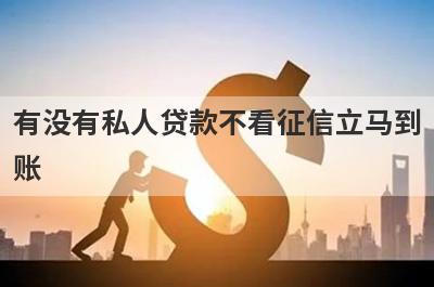 有没有私人贷款不看征信立马到
账
