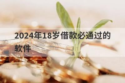 2024年18岁借款必通过的软件 正规小额贷款3000