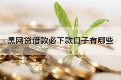 黑网贷借款必下款口子有哪些？独家盘点5个黑户能下款的平台