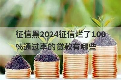 征信黑2024征信烂了100%通过率的贷款有哪些？这5个贷款容易通过