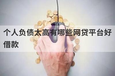 个人负债太高有哪些网贷平台好借款？试试这5个借款简单的平台