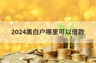 2024黑白户哪里可以借款？独家盘点5个超级黑户马上到账的口子