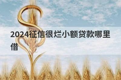 2024征信很烂小额贷款哪里借？精选整理5个征信很烂马上放款的平台
