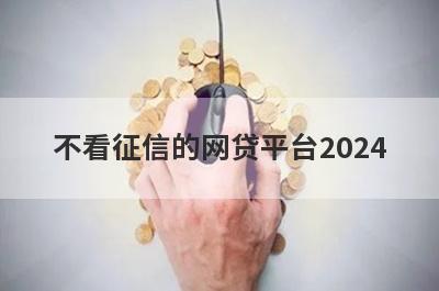 不看征信的网贷平台2024 盘点5个不看负债和征信的贷款当日下款