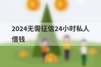2024无需征信24小时私人借钱 整理5个不看征信借钱