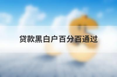 贷款黑白户百分百通过，汇总5个小额贷款平台