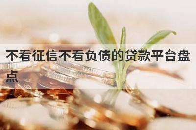 不看征信不看负债的贷款平台盘
点
