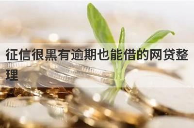 征信很黑有逾期也能借的网贷整理，这些小额贷款平台借款流程简单，更容易借款！