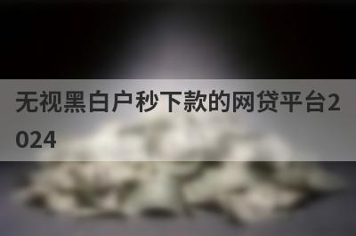 无视黑白户秒下款的网贷平台2024(黑白户也能下款的网贷平台)
