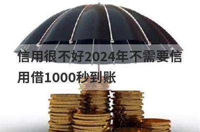 信用很不好2024年不需要信用借1000秒到账，整理5个必下款口子