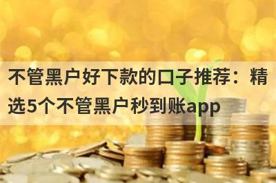 不管黑户好下款的口子推荐：精
选5个不管黑户秒到账app
