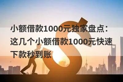 小额借款1000元独家盘点：这几个小额借款1000元快速下款秒到账！