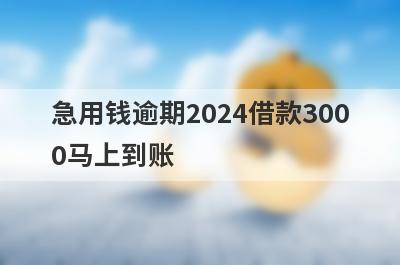 急用钱逾期2024借款3000马上到账，整理5个急用钱逾期马上到账平台