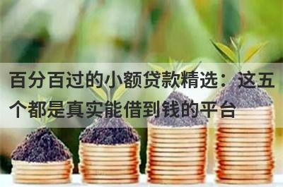 百分百过的小额贷款精选：这五个都是真实能借到钱的平台