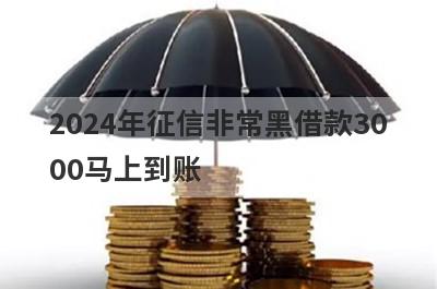 2024年征信非常黑借款3000马上到账，整理5个征信非常黑马上到账平台