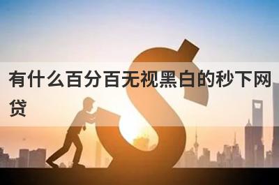 有什么百分百无视黑白的秒下网贷？精选五个好下款的贷款