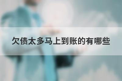 欠债太多马上到账的有哪些？盘点5个欠债太多秒下款口子