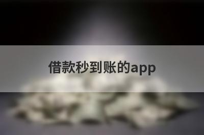 借款秒到账的app(借款3000秒到账)