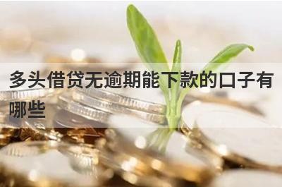 多头借贷无逾期能下款的口子有哪些？独家盘点2024年借款1000元秒下的口子