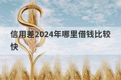 信用差2024年哪里借钱比较快？5个信用差马上到账的口子
