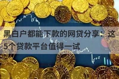 黑白户都能下款的网贷分享：这5个贷款平台值得一试！