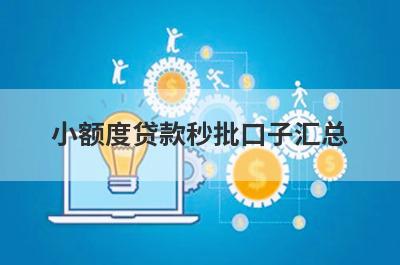 小额度贷款秒批口子汇总，这些小额贷款平台借款流程简单，放款快速！