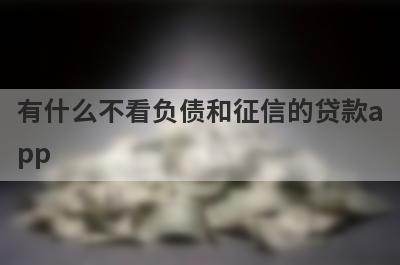 有什么不看负债和征信的贷款app？精选5个好下款的贷款