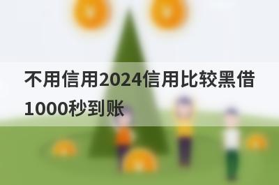 不用信用2024信用比较黑借
1000秒到账
