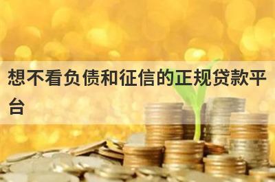 想不看负债和征信的正规贷款平台？可以试试这些不看综合评分和负债的贷款app
