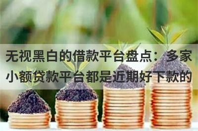 无视黑白的借款平台盘点：多家小额贷款平台都是近期好下款的