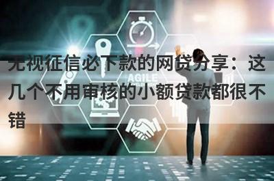无视征信必下款的网贷分享：这几个不用审核的小额贷款都很不错！