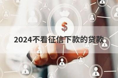 2024不看征信下款的贷款