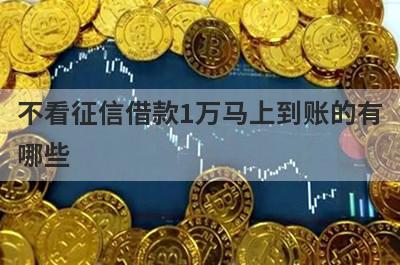 不看征信借款1万马上到账的有哪些？这5个容易下款