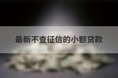最新不查征信的小额贷款，这几个小额借款口子，轻松借到急需资金！