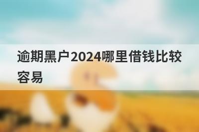 逾期黑户2024哪里借钱比较容易？精选5个逾期黑户也能借到钱的贷款平台